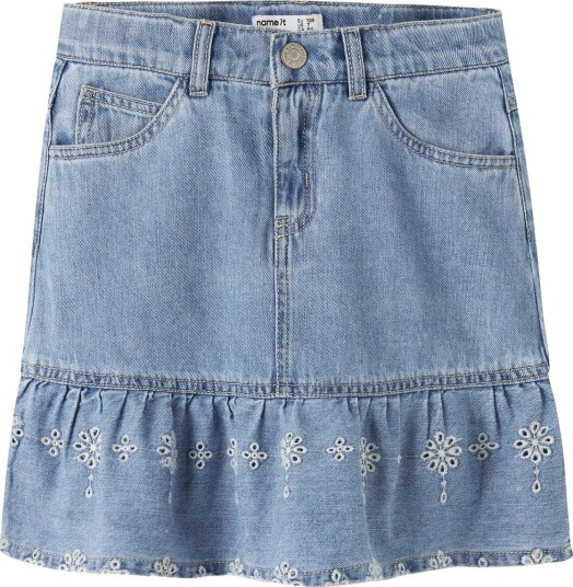 Name It Nkfhallie Dnm Anglaise Skirt 1026 Ov H Blue 146