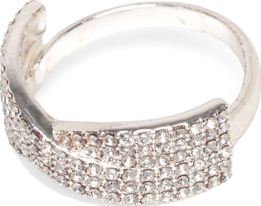 PILGRIM Shea Crystal Ring Silver Plated Silver One Size