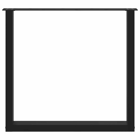 Spisebordben U formet 2 stk svart 80x72 73 cm stål Spisebordben U formet 2 stk svart 80x72 73 cm stål