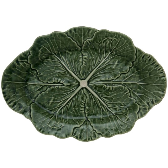 Bordallo Pinheiro Cabbage Serveringsfat 37,5 Cm   Øvrige Fat & Tallerkener Steingods Verde   65000752