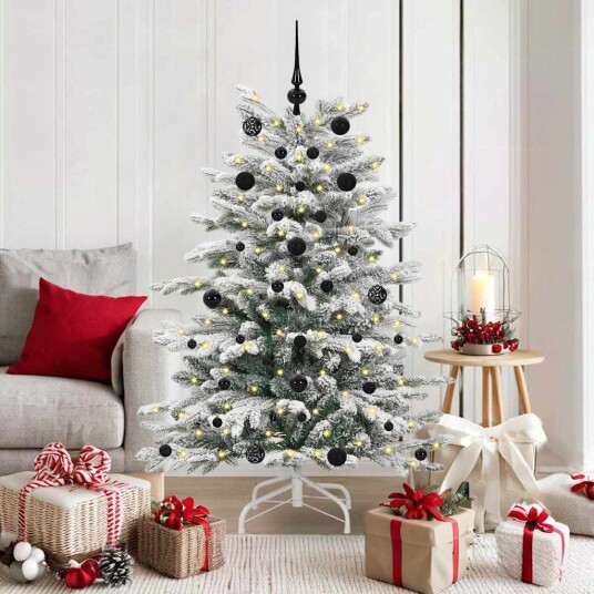  Kunstig sammensatt juletre Hvit 150 cm PE og PVC