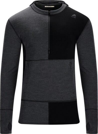 Aclima WarmWool Hood sweater w/zip (M) herre Str. XL