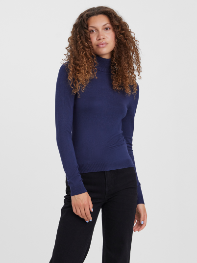 Vero Moda Glory Long Sleeve Rollneck Blouse Blå M
