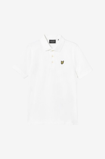 Lyle & Scott   Pologenser Plain Polo Shirt   Hvit