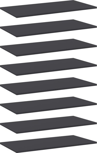 vidaXL Hylleplater 8 stk grå 80x40x1,5 cm sponplate vidaXL Hylleplater 8 stk grå 80x40x1,5 cm sponplate