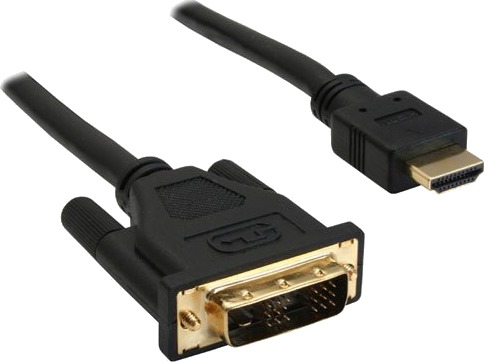 Inline 17661P 1 M Hdmi Dvi D Gull Sort Hankjønn/Hankjønn