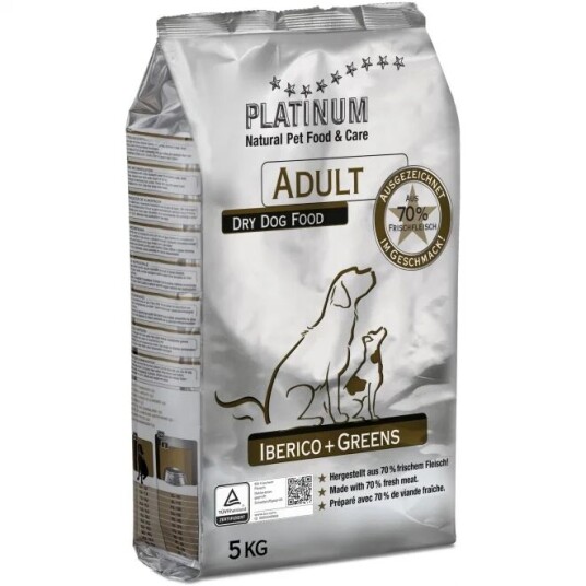 Platinum Hundefôr med Iberico og Greens 5 kg Platinum Hundefôr med Iberico og Greens 5 kg