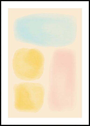 Pastel Watercolor Shapes Plakat Plakat / 100x150cm Pastel Watercolor Shapes Plakat Plakat / 100x150cm