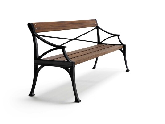 Byarums bruk Lessebo sofa Svart/oljet mahogni 200 cm Grønn