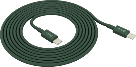 Kord Kord USB C til USB C ladekabel 1,8 m Dark Green Kord Kord USB C til USB C ladekabel 1,8 m Dark Green
