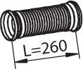 Korrugert rør, eksosanlegg DINEX 54209