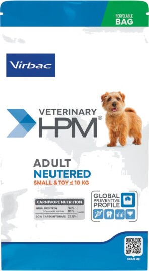 Virbac Tørrfôr Veterinary Adult Hpm Dog Neutered Small & Toy Sparepakke 2 X 7 kg Virbac Tørrfôr Veterinary Adult Hpm Dog Neutered Small & Toy Sparepakke 2 X 7 kg