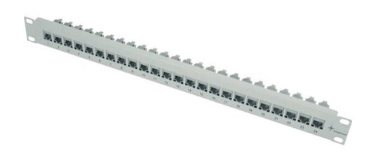 Telegärtner 100007007 24 Porte Netværk-Patchpanel 483 Mm (19) Cat 6A 1 U Gråhvid (Ral 7035) Med Stik