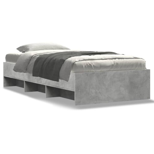 Sengeramme betonggrå 90x190 cm konstruert tre 8721102857096
