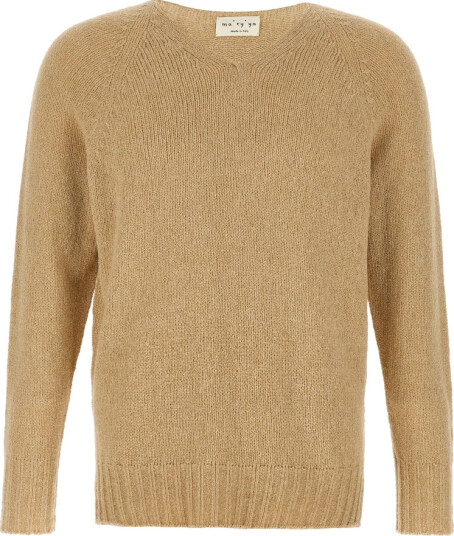 Ma'ry'ya Herre Strikkevarer Beige L,