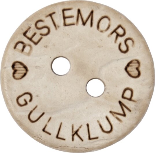 Kort Og Godt Knapp Bestemors Gullklump 18Mm