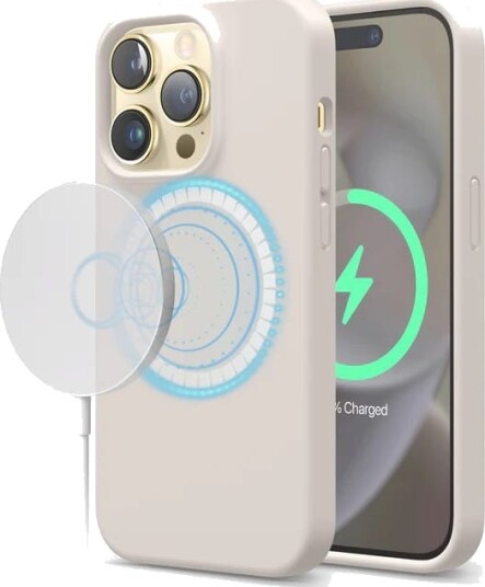 Elago MagSafe silikondeksel (iPhone 14 Plus) Beige Elago MagSafe silikondeksel (iPhone 14 Plus) Beige