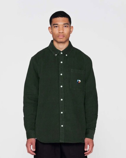 Parlez Quest Cord Shirt Grønn