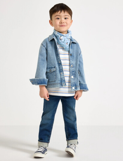 Lindex Jacket In Denim Jersey Blue 98