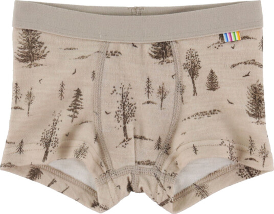 Joha Boxershorts Ull Beige m. Trær Joha 150 Boxershorts Brun
