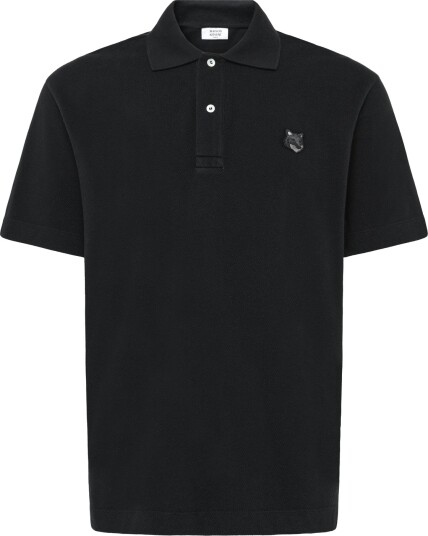 Maison Kitsune Bold Fox Head Patch Comfort Polo Black XS