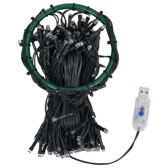 vidaXL Nettlys for jultre med 300 LED flerfarget 300 cm