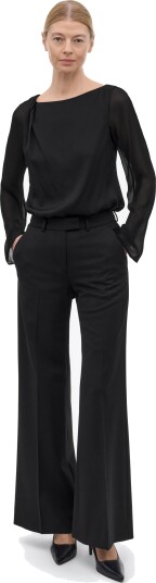 Hedvi Modern Flared Trousers   Black   32