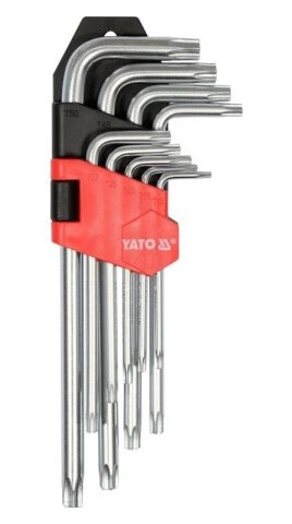 Yato Torx Nøkkelsett 9-deler T10-T50 i Kromvanadiumstål