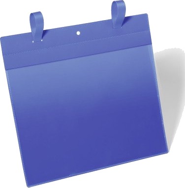 Lagerlomme Durable Med Strop A4 Tværformat 311X442 Mm Blå 50 Stk.