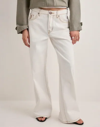 One Teaspoon Hvit Jackson Mw Dnm Jeans