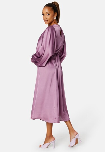 Bubbleroom Occasion Khrista Satin Dress Dark Purple 4XL