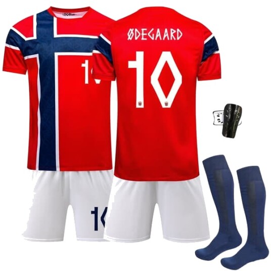 2026 World Cup Norge Hjemmefotballdrakt Voksen og Barn Trøye Shorts Sokker Sett Menn Kvinner Ungdom Gutt Jente