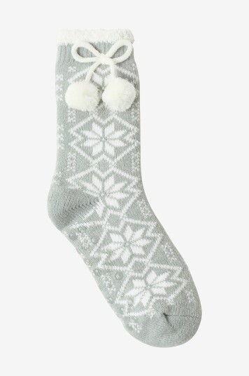 Cuddly Socks By Taubert Sokker Ingrid Lined Anti slip Grå