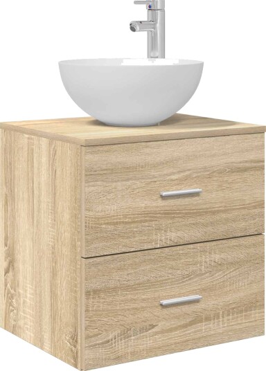  Vegghengt vaskeservant Sonoma eik 49,5 x 41 x 64,5 cm