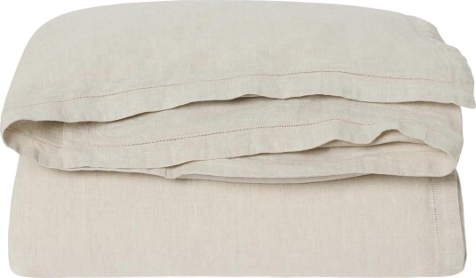Hemstitched Linen Duvet Cover Double 240x220 cm