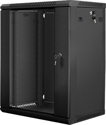 Lanberg Rack Skap Veggmonterbar Svart Ral 9004 15U 19"