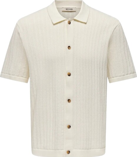 ONLY & SONS Onsmoon Ss Structure Shirt Noos White XXL