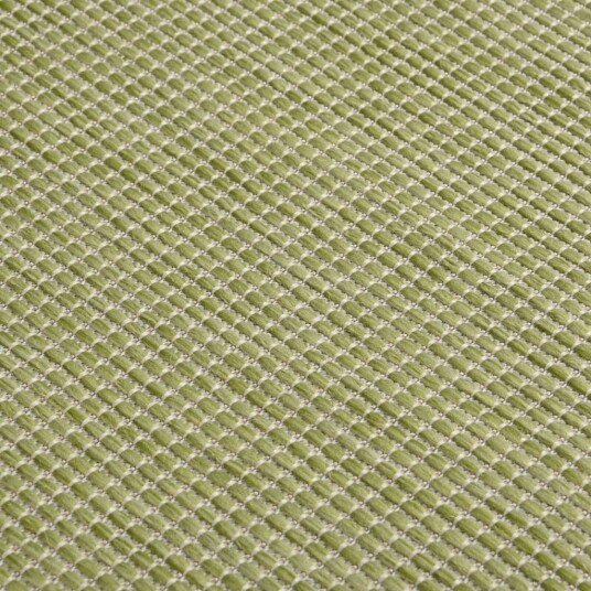 vidaXL Utendørs flatvevd teppe 200x280 cm grønn