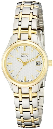 Citizen Dameklokke EW1264 50A Hvit/Gulltonet stål Ø25 mm
