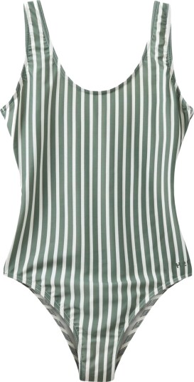 H2O Stripe Swimsuit Khaki green XL