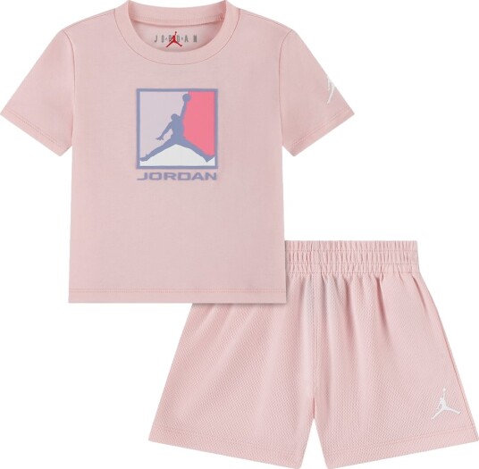 Jordan Shorts Sett   Mesh   Nike Rosa Blomstring   Jordan   18 md   Shorts