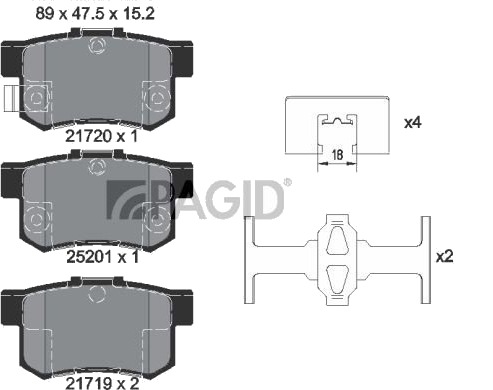 PAGID T2030N Bremseklosser