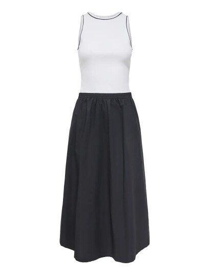 ONLY Onlzaya S/L Long Dress Wvn Ex   White   XS