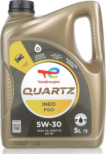 Motorolje TOTAL 5W30 QUARTZ INEO FGO 5L