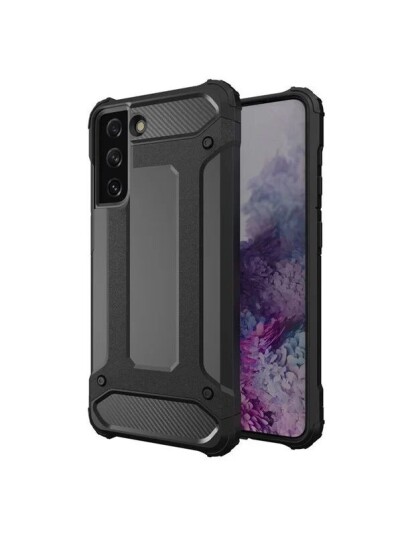 Hurtel Hybrid Armor Case Tough Rugged Cover for Samsung Galaxy S22+ S22 Plus Black