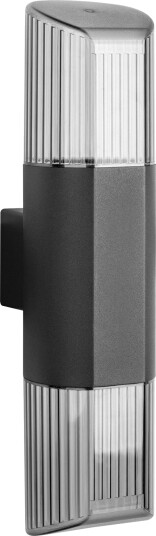 Orno Peonia Utendørs Vegglampe 2Xe27 Maks 2X15w Ip54 Sort