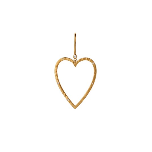 Stine A Jewelry Power Heart Earring Single Gullfarge 40 mm