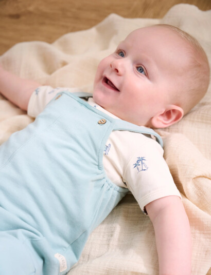 Blå Set W. Body And Romper Sweat Blue 68 Blå Set W. Body And Romper Sweat Blue 68