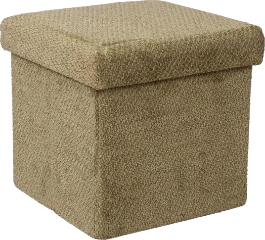 Puff HOME4YOU Jesse med oppbevaring 30x30x30 cm Grønn Grønn