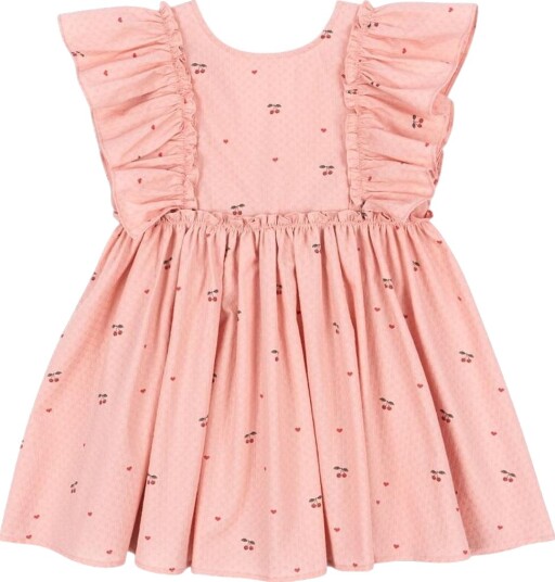Konges Sløjd Kjole   Evia Frill   Cherry Coeur   Konges Sløjd   5 år (110)   Kjole   Rosa